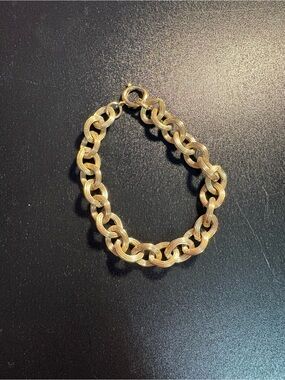 Gold-Tone Textured Link Bracelet - Women's Jewelry